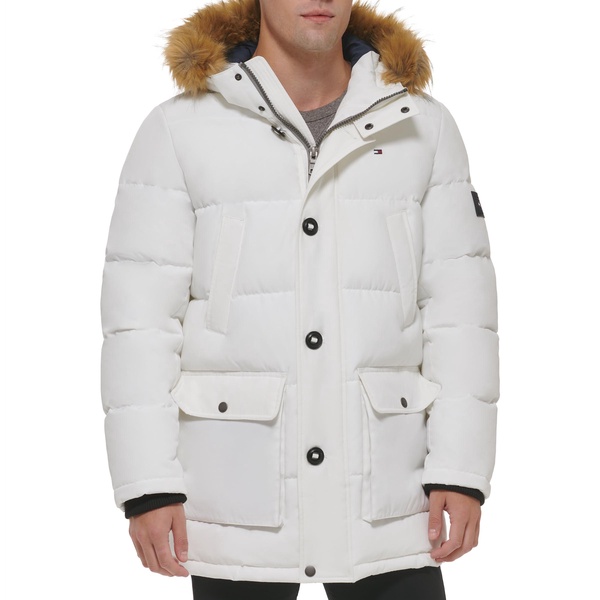 Tommy Hilfiger Men's Arctic Cloth Heavyweight Performance Parka Down Alternative Outerwear Coat