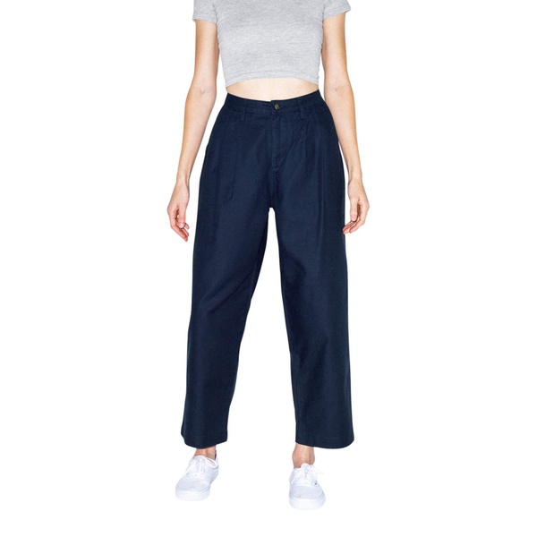 American Apparel Women's Twill Pleated Pant