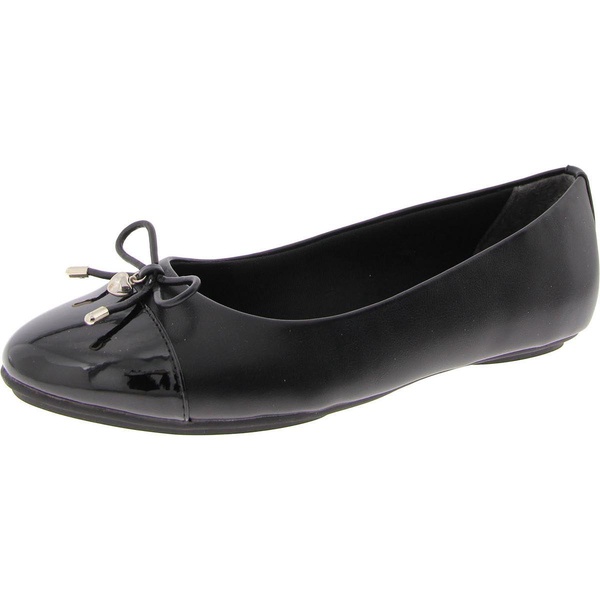 Anne Klein Womens LUCI Faux Leather Slip On Flat Shoes