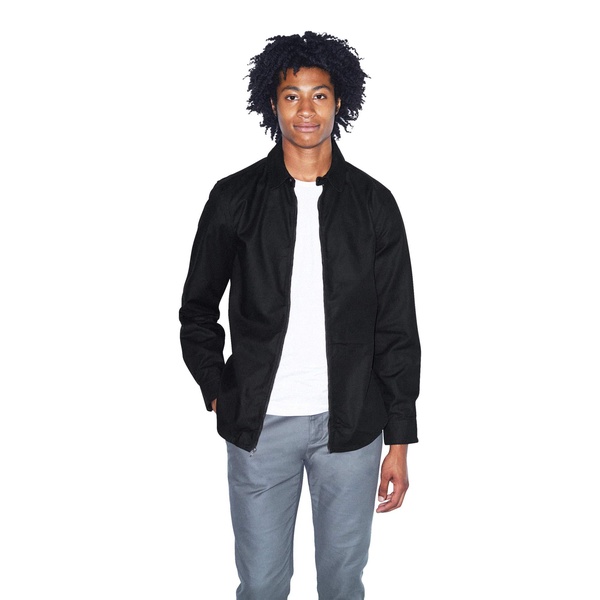 American Apparel Men's Twill Tab Collar Long Sleeve Shirt