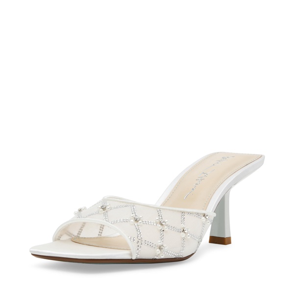 womens embellished mesh mules