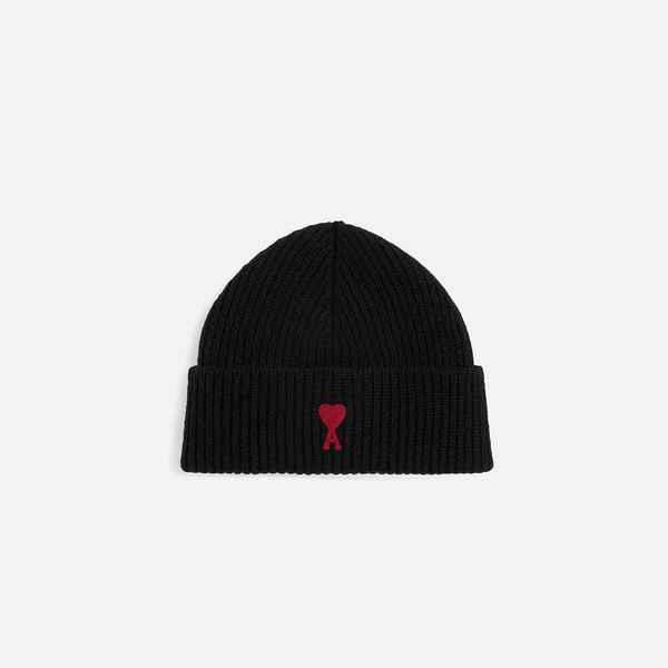 Black Wool Ami de Coeur Beanie