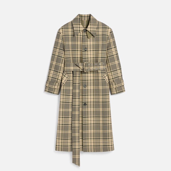 Beige Bounded Belted Mac