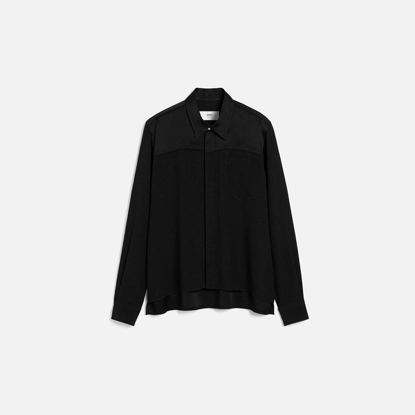 Black Contrasted Top Long Sleeve Shirt
