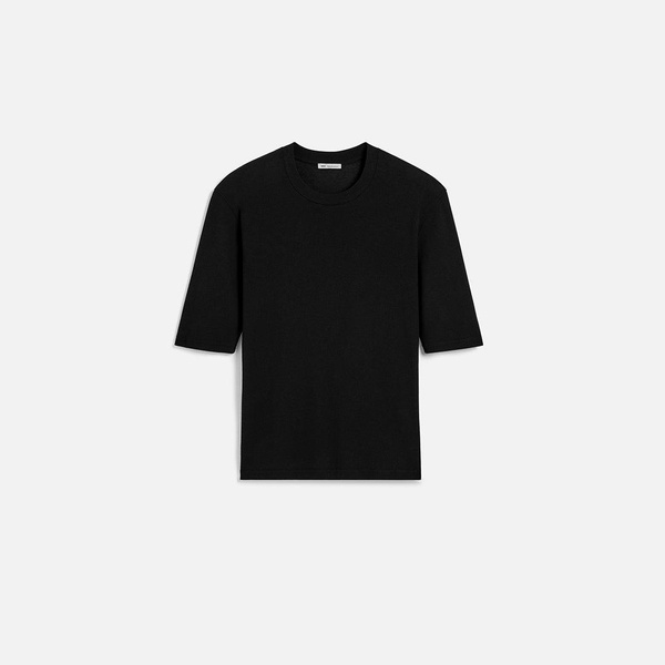 Black Cotton Short Sleeve T-Shirt