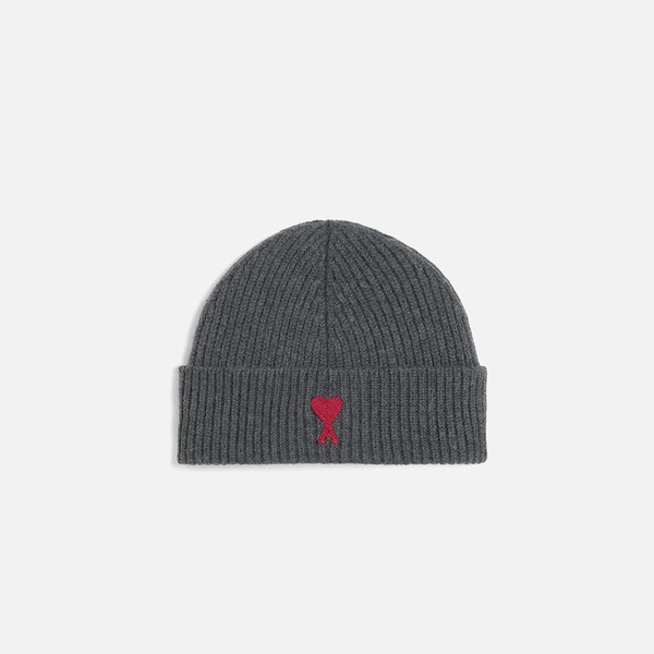 Grey Wool Ami de Coeur Beanie