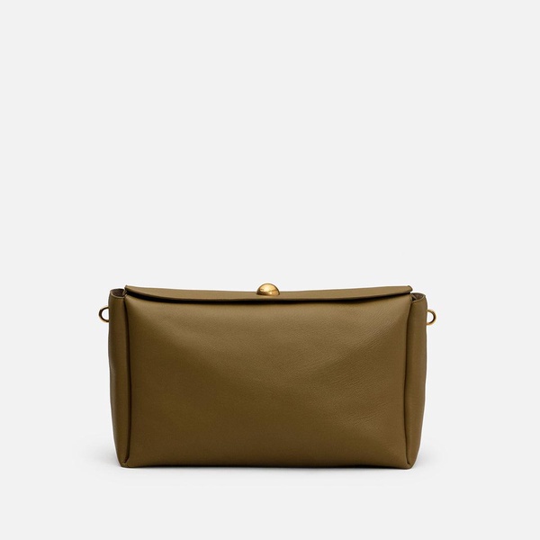 Khaki Leather Large Carrousel Bag
