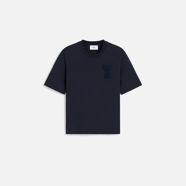 Navy Cotton Ami de Coeur Patch T-Shirt