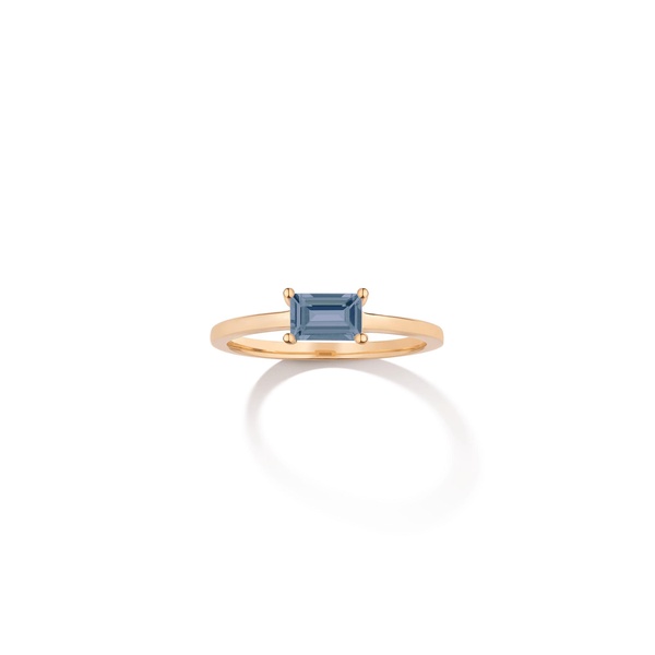 Birthstone Baguette Ring - Alexandrite