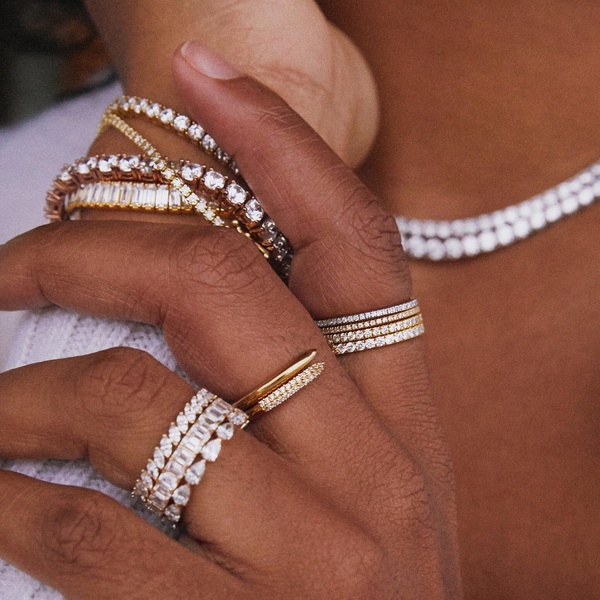 PavÃ© Lab Grown Diamond Eternity Ring