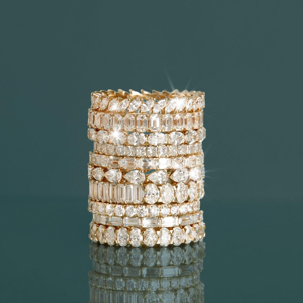 Emerald Lab Grown Diamond Eternity Ring