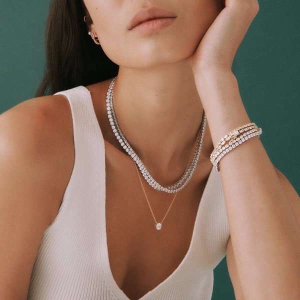 Round Gemstone Solitaire Necklace