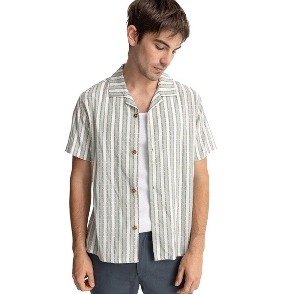 Vacation Stripe Short-Sleeve Shirt - Men's