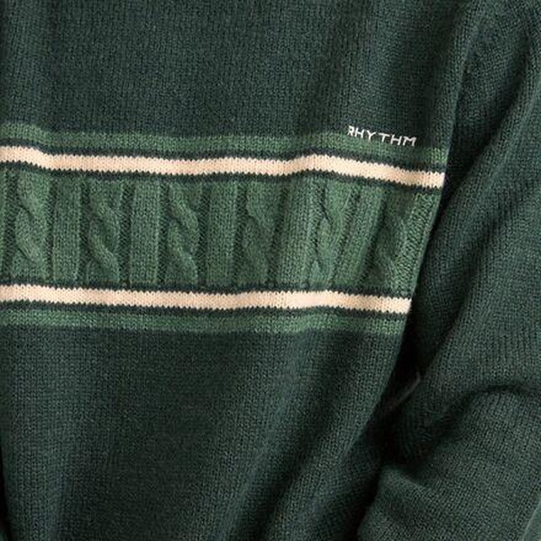 Mohair Stripe Knit Sweater - Men's