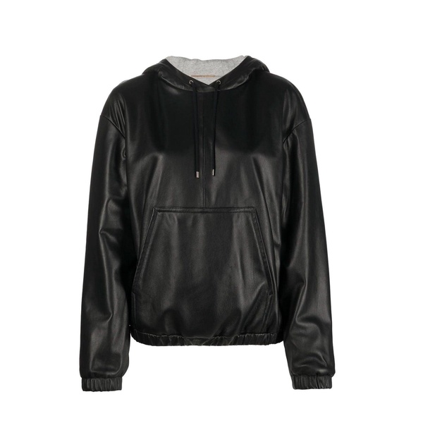 Leather Hooded Top