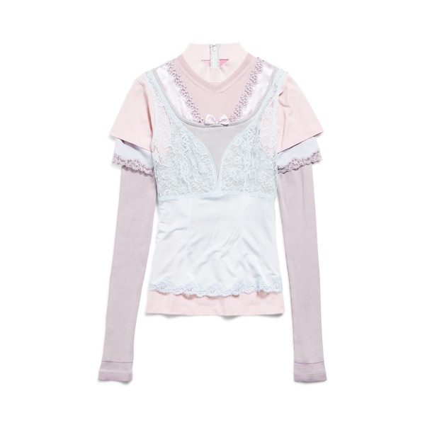 Women's Layered Top in Multicolored