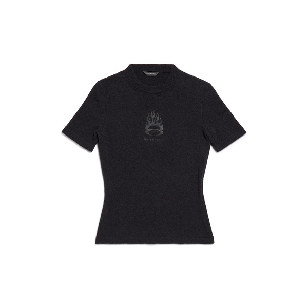 Women's Burning Unity T-shirt Fitted in Black