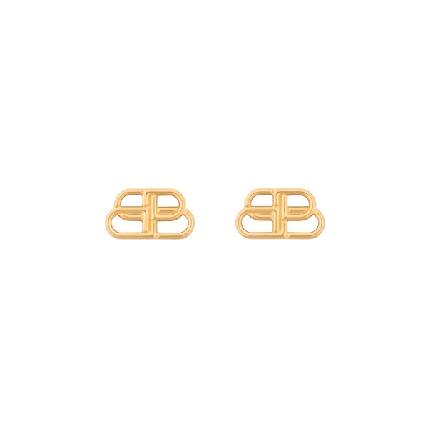 Women's Bb S Stud Earrings in Gold