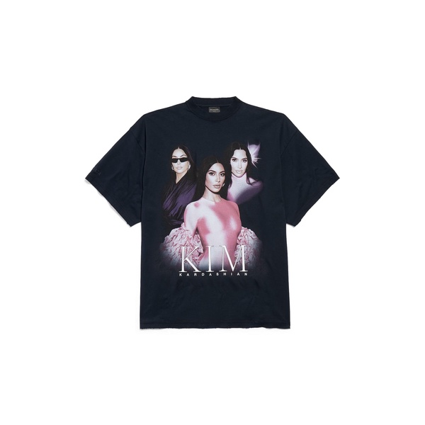 Kim K Oversized T-shirt in Faded Black