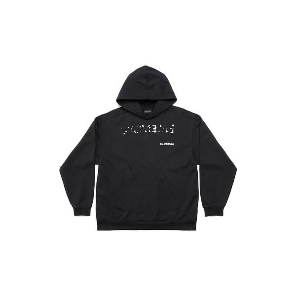 Men's Hand-drawn Balenciaga Hoodie Medium Fit in Black