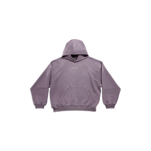 Balenciaga Back Hoodie Medium Fit in Purple/grey