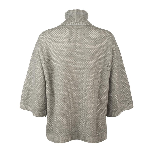 Fabiana Filippi Grey Mesh Turtleneck Sweater