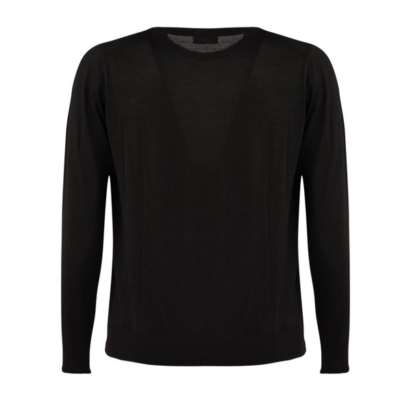 Roberto Collina Black Ultrafine Merino Wool Sweater