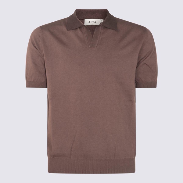 Altea Brown Cotton Polo Shirt