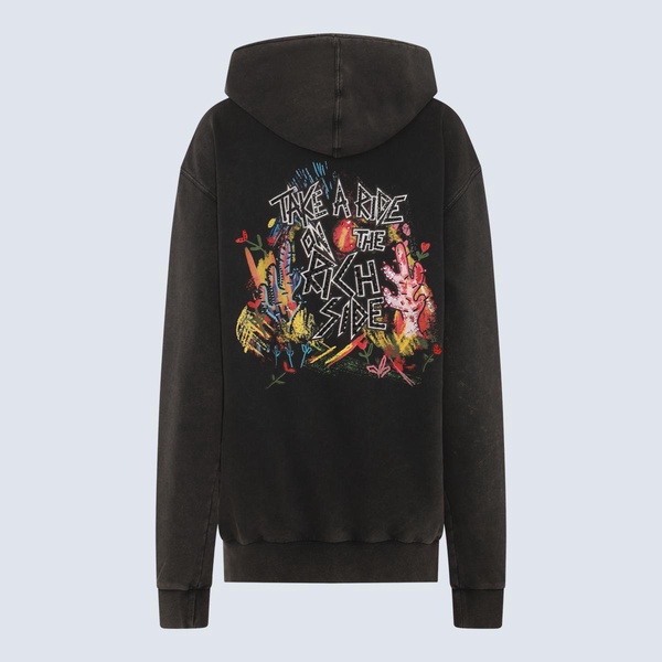 Alessandra Rich Dark Grey Multicolour Cotton Sweatshirt