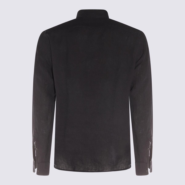 Altea Navy Blue Linen Shirt