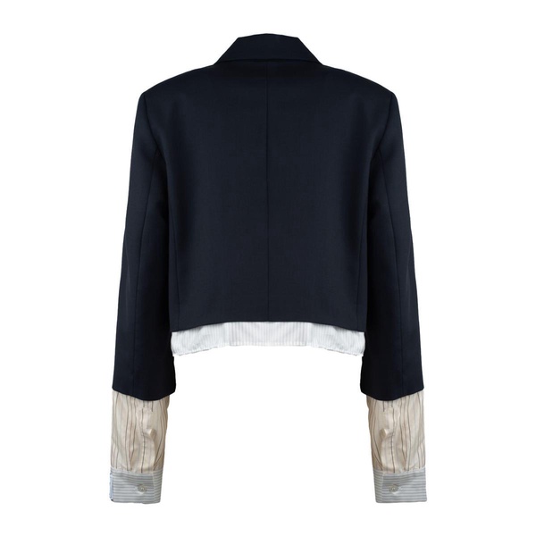 Erika Cavallini Midnight Blue Jacket In Cool Wool
