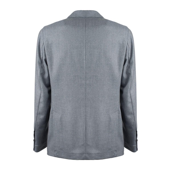 Barba Powder Blue Jacket In Wool Cashmere Blend