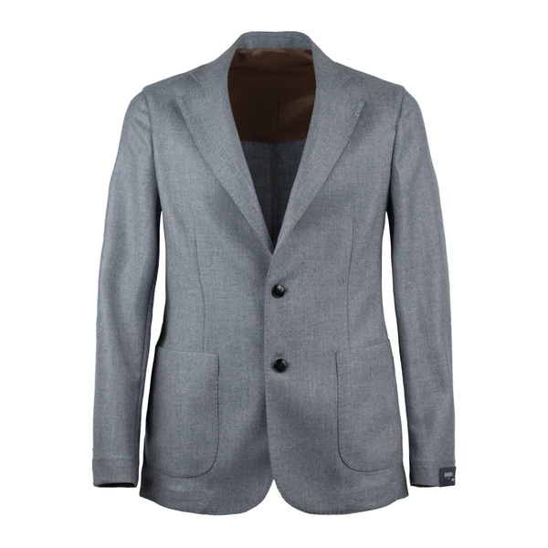 Barba Powder Blue Jacket In Wool Cashmere Blend