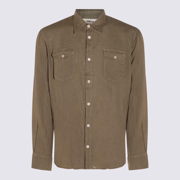 Altea Military Green Linen Shirt