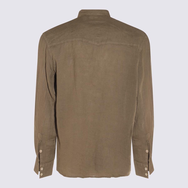 Altea Military Green Linen Shirt