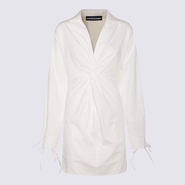 Andreādamo Ivory Cotton Blend Dress