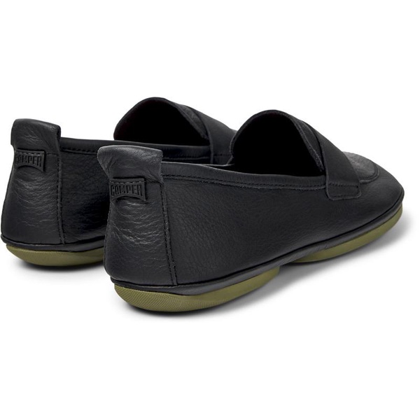 Black Leather Loafer for Women