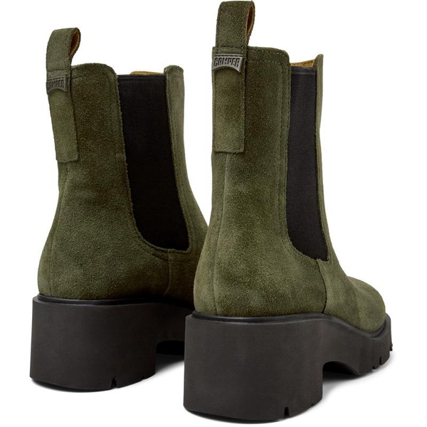 Green Nubuck Ankle Boots for Women