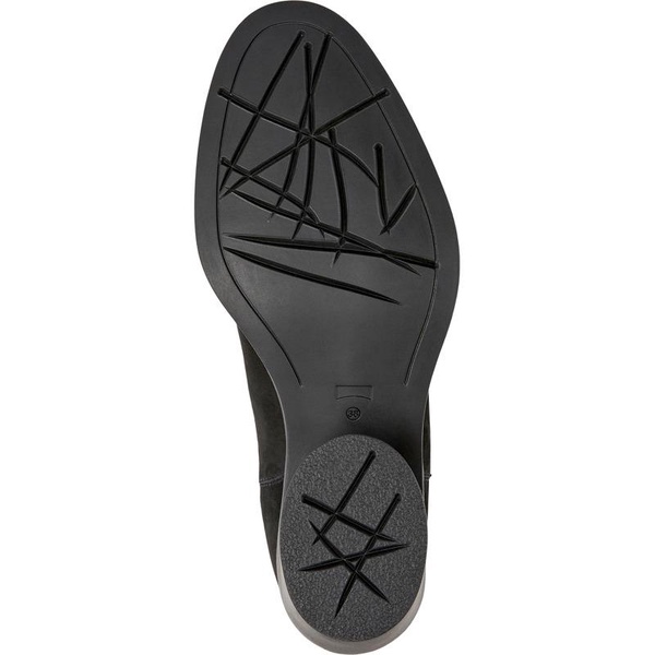 Black nubuck ankle boots for women