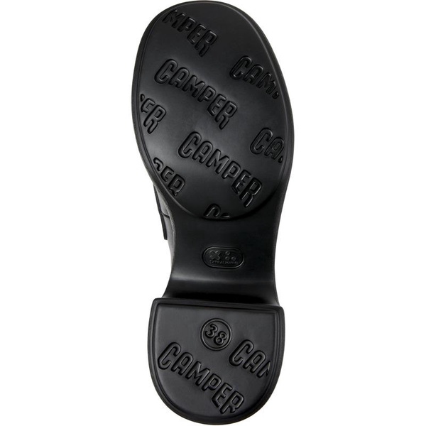Black Leather Moccasin/Ballerina for Women.