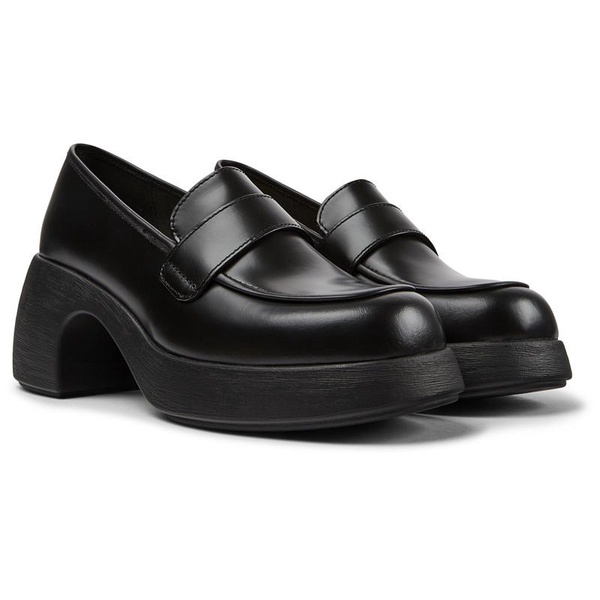Black leather shoes