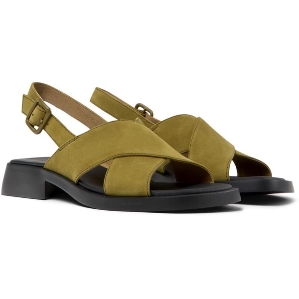 Green Nubuck Sandals for Women.