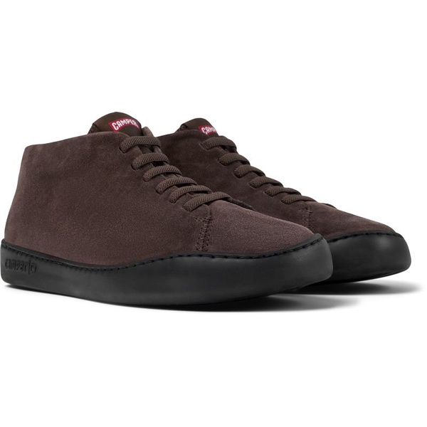 Brown nubuck sneakers for men