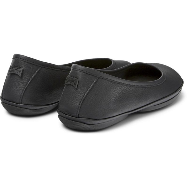 Black Leather Ballerina for Women