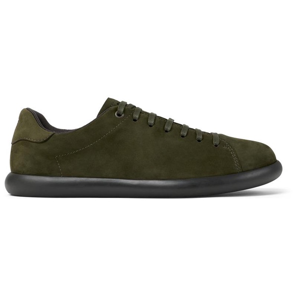 Green nubuck sneakers for men