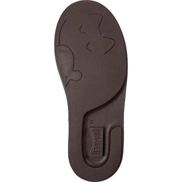 Burgundy leather Mary Jane shoes for kids