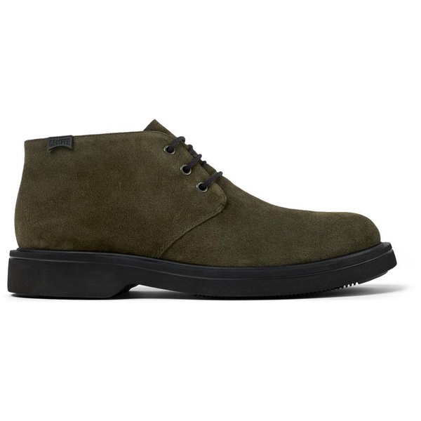 Green nubuck ankle boots for men