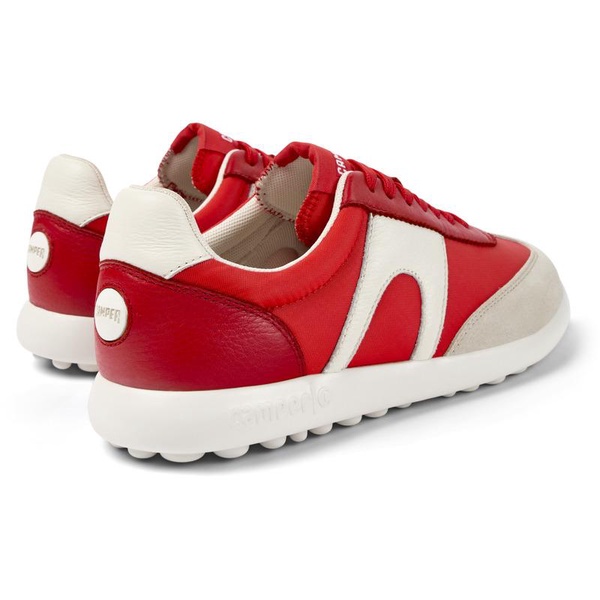 Red Textile/Leather Sneaker for Women