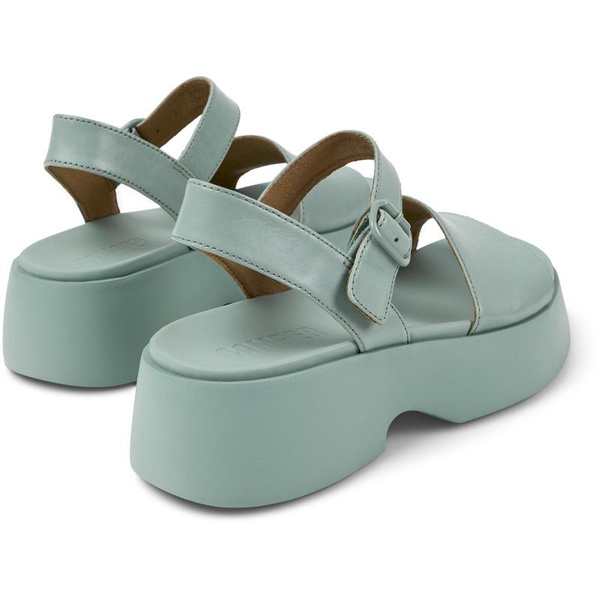 Green Leather Sandals for Women.