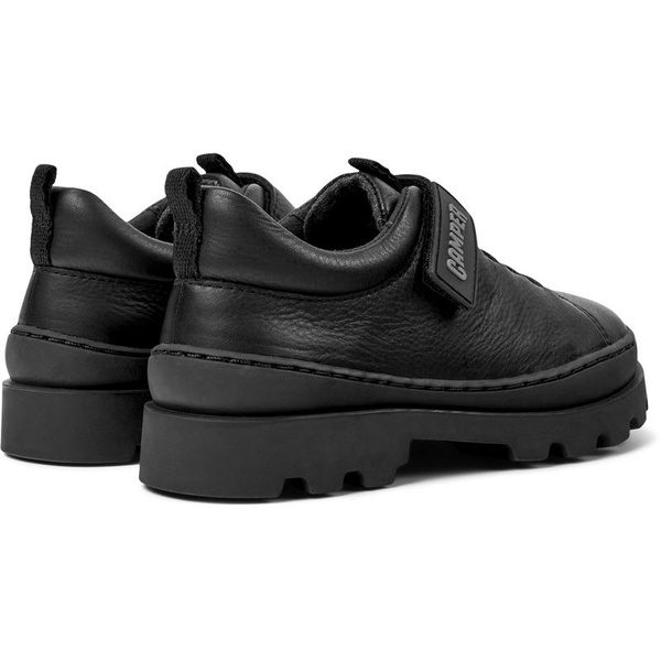 Black leather shoes for kids
